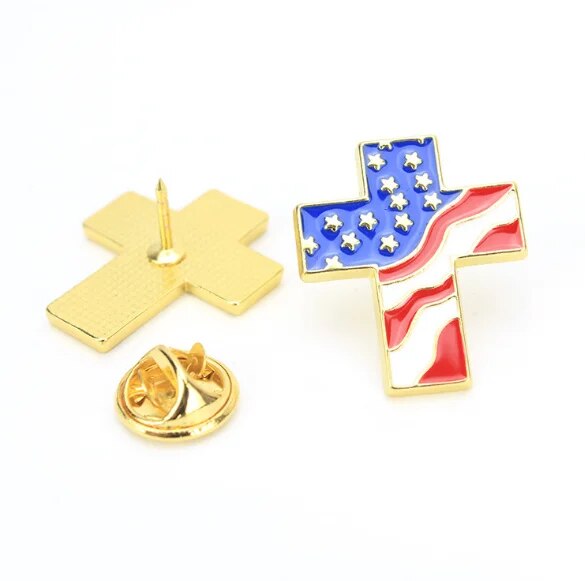 Faith & Freedom Cross Pin