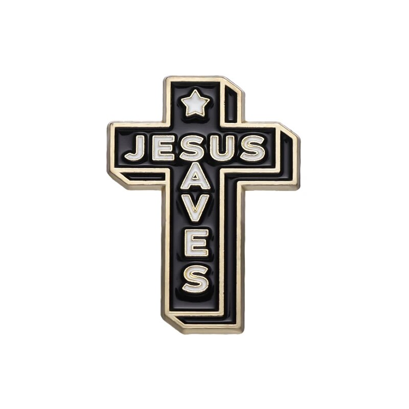 Jesus Saves Pin front | Conservative, Christian & Meme Pins