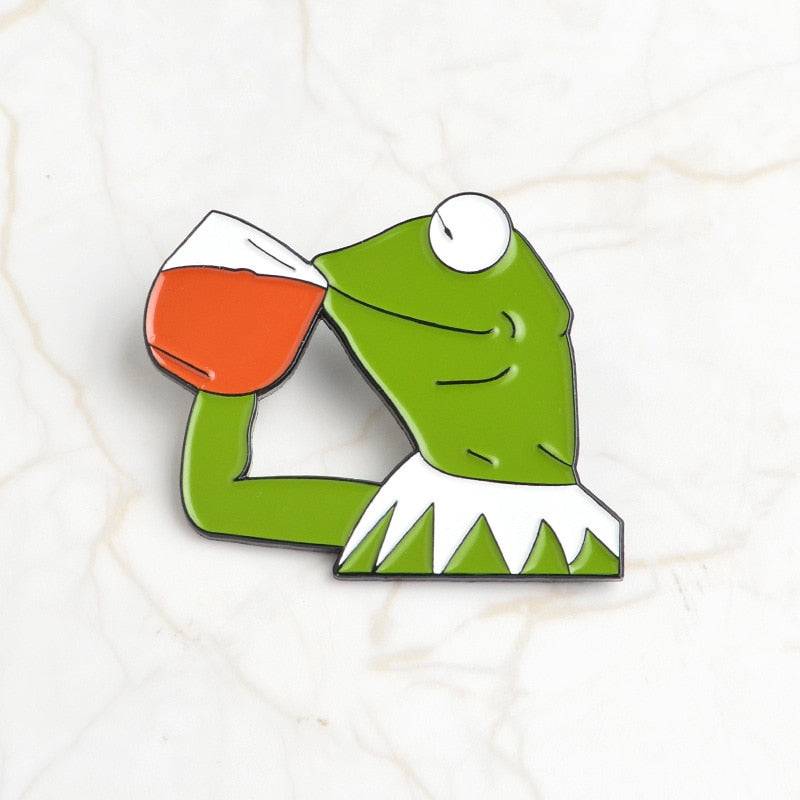 That's None of My Business Pin | Meme Pin [Kermit The Frog From The Muppets]