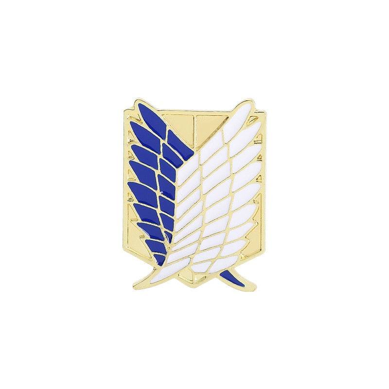  Wings of Freedom - Scouts Regimen Logo [Attack On Titan] Blue Wing| Gold Backing Pin